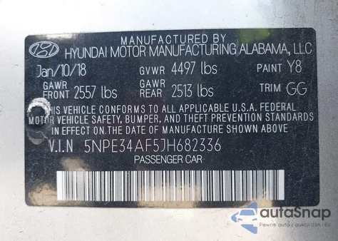 2018 Hyundai Sonata Limited from USA, damaged, VIN 5NPE34AF5JH682336